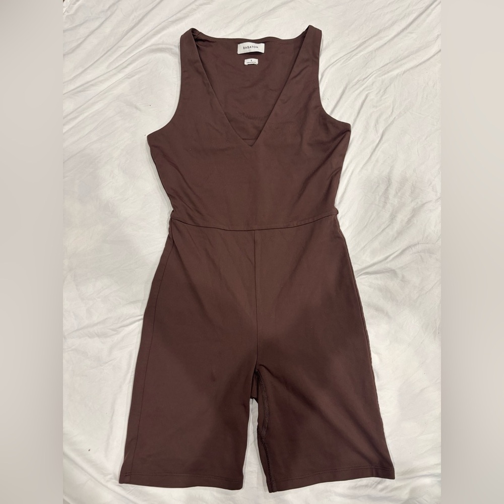 Babaton Chocolate Brown Athletic Romper